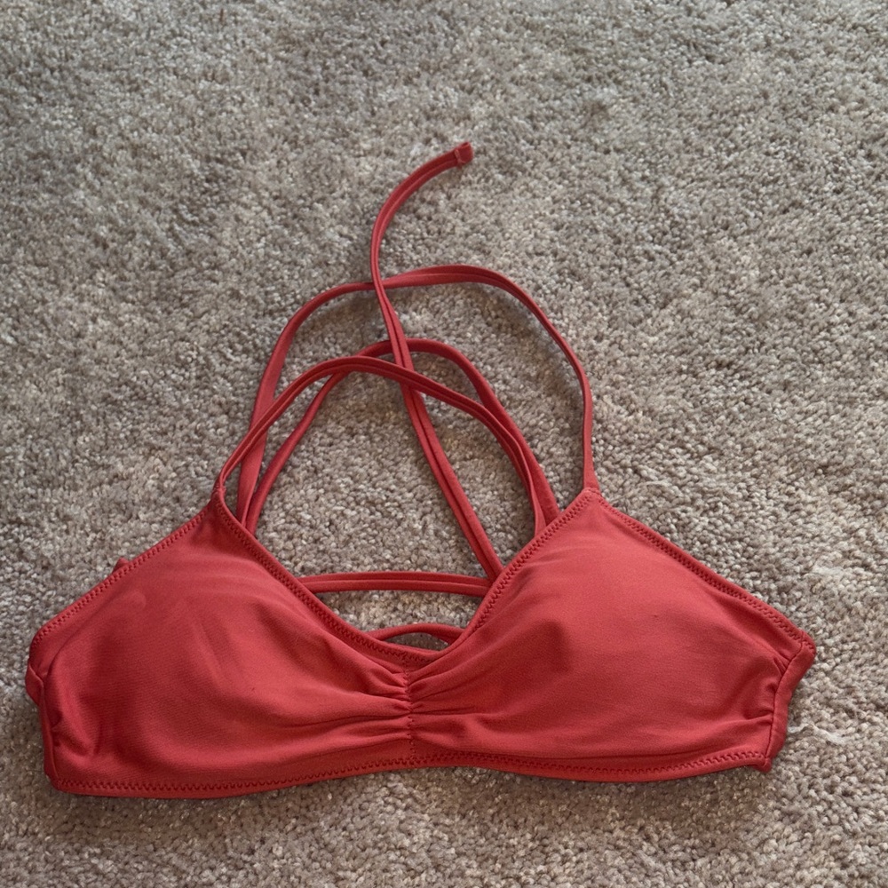 Strappy burnt orange aerie bikini top
